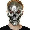 Spirit Halloween Silver Metallic Skull Half Mask -HALLOWEEN COSTUMES Sales 01429240 a