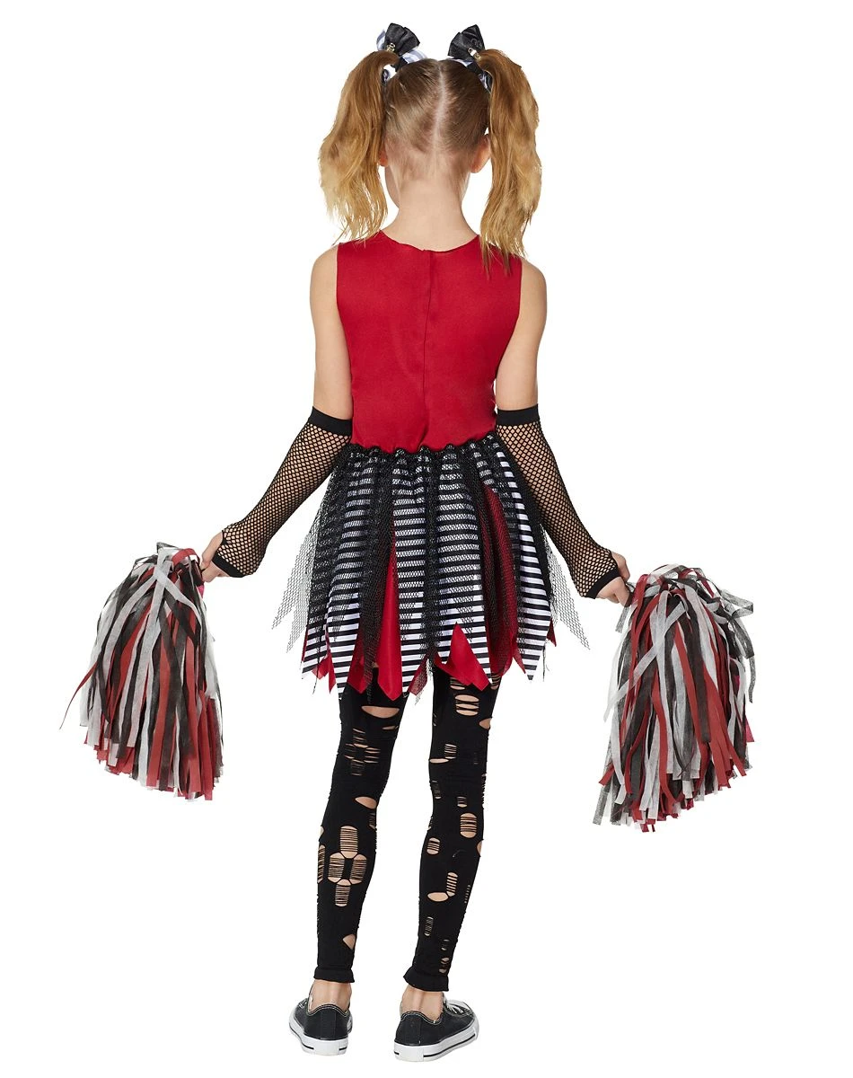 Spirit Halloween Kids Zombie Cheerleader Costume 4 Spirit Halloween Kids Zombie Cheerleader Costume - Image 2