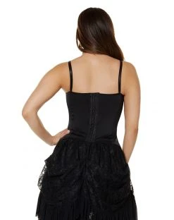 Spirit Halloween Black Beaded Lace Corset 7 Spirit Halloween Black Beaded Lace Corset -HALLOWEEN COSTUMES Sales 01431550 b