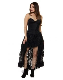 Spirit Halloween Black Beaded Lace Corset 8 Spirit Halloween Black Beaded Lace Corset -HALLOWEEN COSTUMES Sales 01431550 c