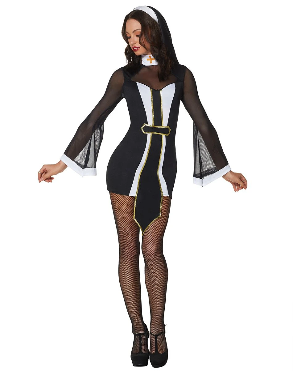 Spirit Halloween Adult Twisted Sister Sexy Nun Costume 5 Spirit Halloween Adult Twisted Sister Sexy Nun Costume - Image 3