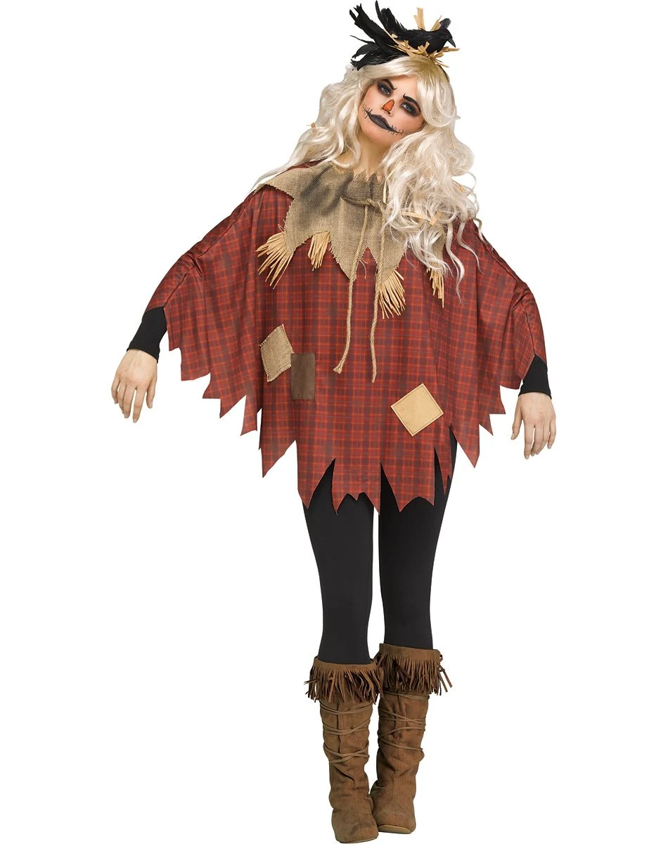 Spirit Halloween Plaid Scarecrow Poncho 3 Spirit Halloween Plaid Scarecrow Poncho