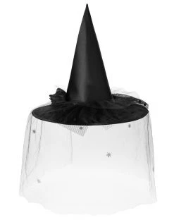 Spirit Halloween Black Spider Witch Hat