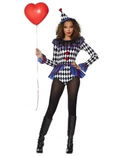 Spirit Halloween Adult Carnival Clown Bodysuit Costume
