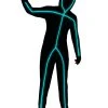 Spirit Halloween Adult Light-Up E.L Wire Blue Stick Figure Costume -HALLOWEEN COSTUMES Sales 01436997 a