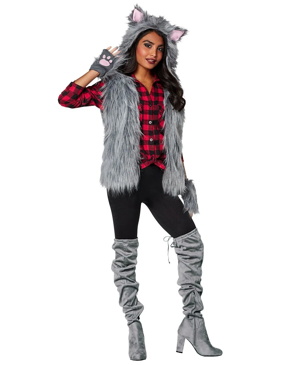 Spirit Halloween Adult Faux Fur Plus Size Wolf Vest 5 Spirit Halloween Adult Faux Fur Plus Size Wolf Vest - Image 3