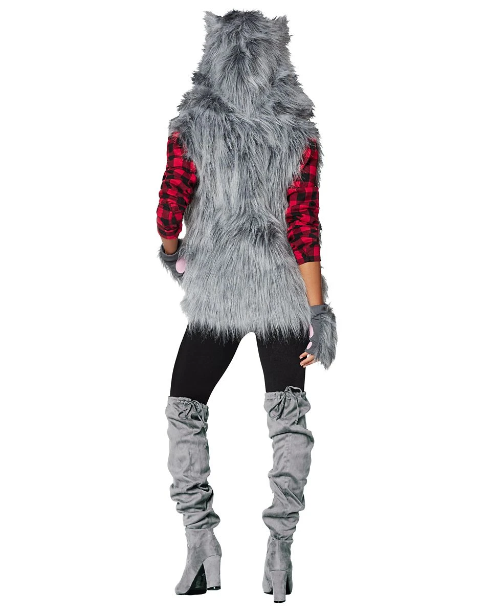 Spirit Halloween Adult Faux Fur Plus Size Wolf Vest 6 Spirit Halloween Adult Faux Fur Plus Size Wolf Vest - Image 4