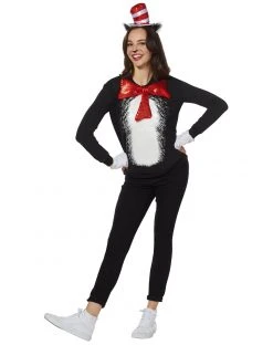 Spirit Halloween Adult Cat in the Hat Costume Kit - Dr. Seuss -HALLOWEEN COSTUMES Sales 01443654 c