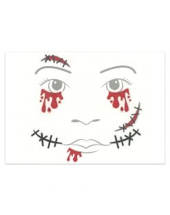 Spirit Halloween Kids Horror Zombie Face Decal