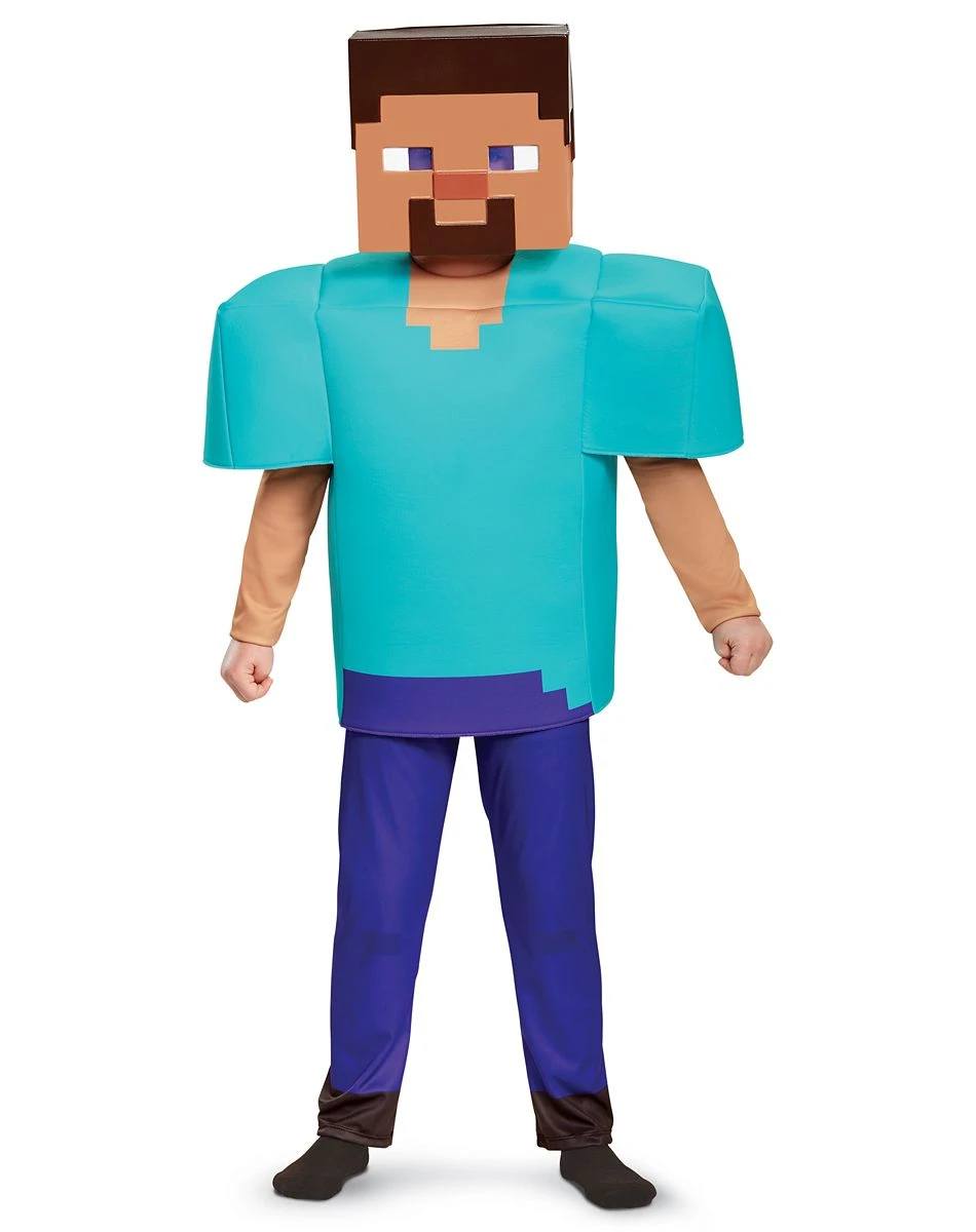 Spirit Halloween Kids Steve Costume Deluxe - Minecraft 3 Spirit Halloween Kids Steve Costume Deluxe - Minecraft