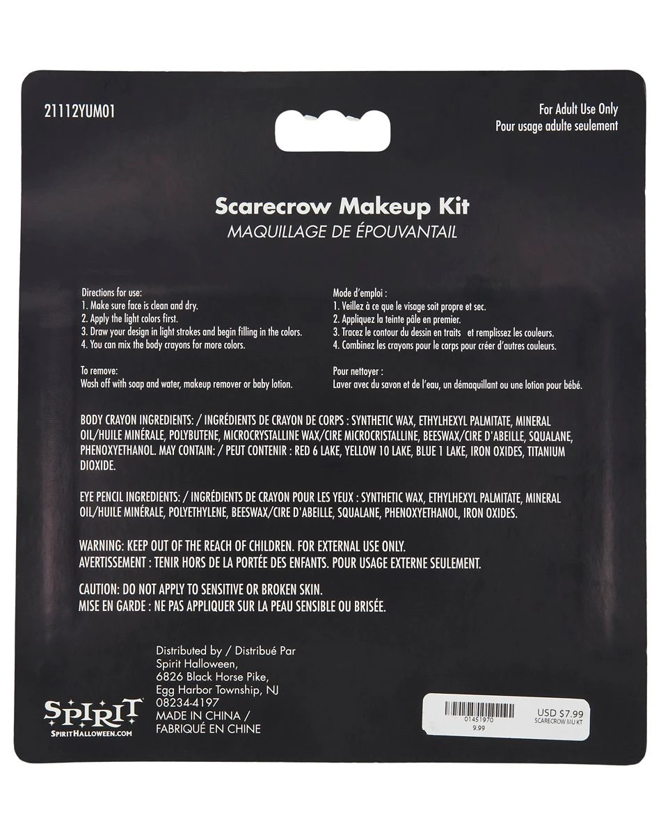 Spirit Halloween Scarecrow Makeup Kit 5 Spirit Halloween Scarecrow Makeup Kit - Image 3
