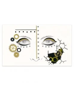 Spirit Halloween Steampunk Gear Face Decal Deluxe