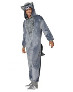 Spirit Halloween Adult Faux Fur Wolf Union Suit