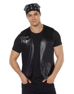 Spirit Halloween Adult Biker Vest