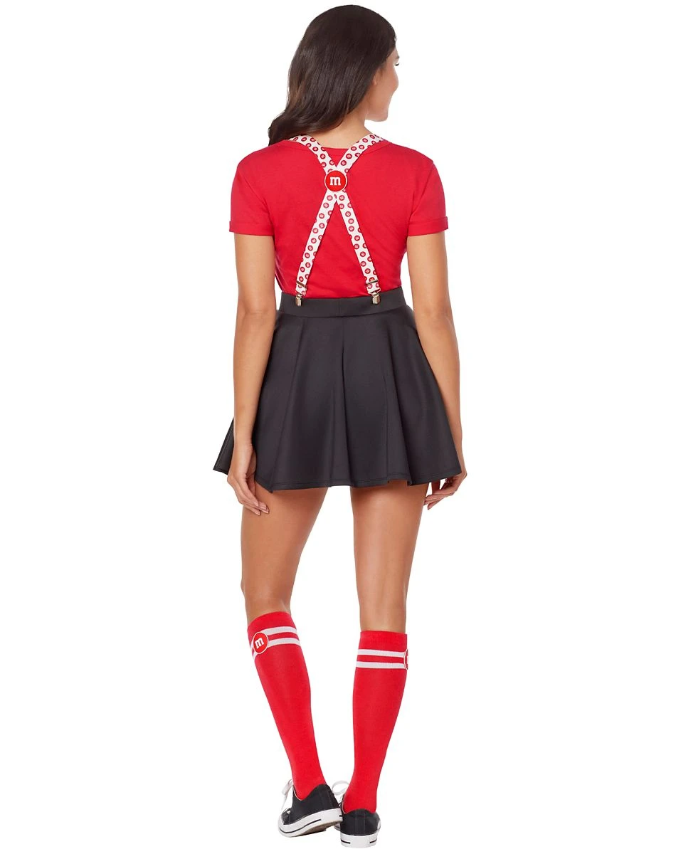 Spirit Halloween Adult Red M&M’S Costume Kit with Suspenders 4 Spirit Halloween Adult Red M&M’S Costume Kit with Suspenders - Image 2