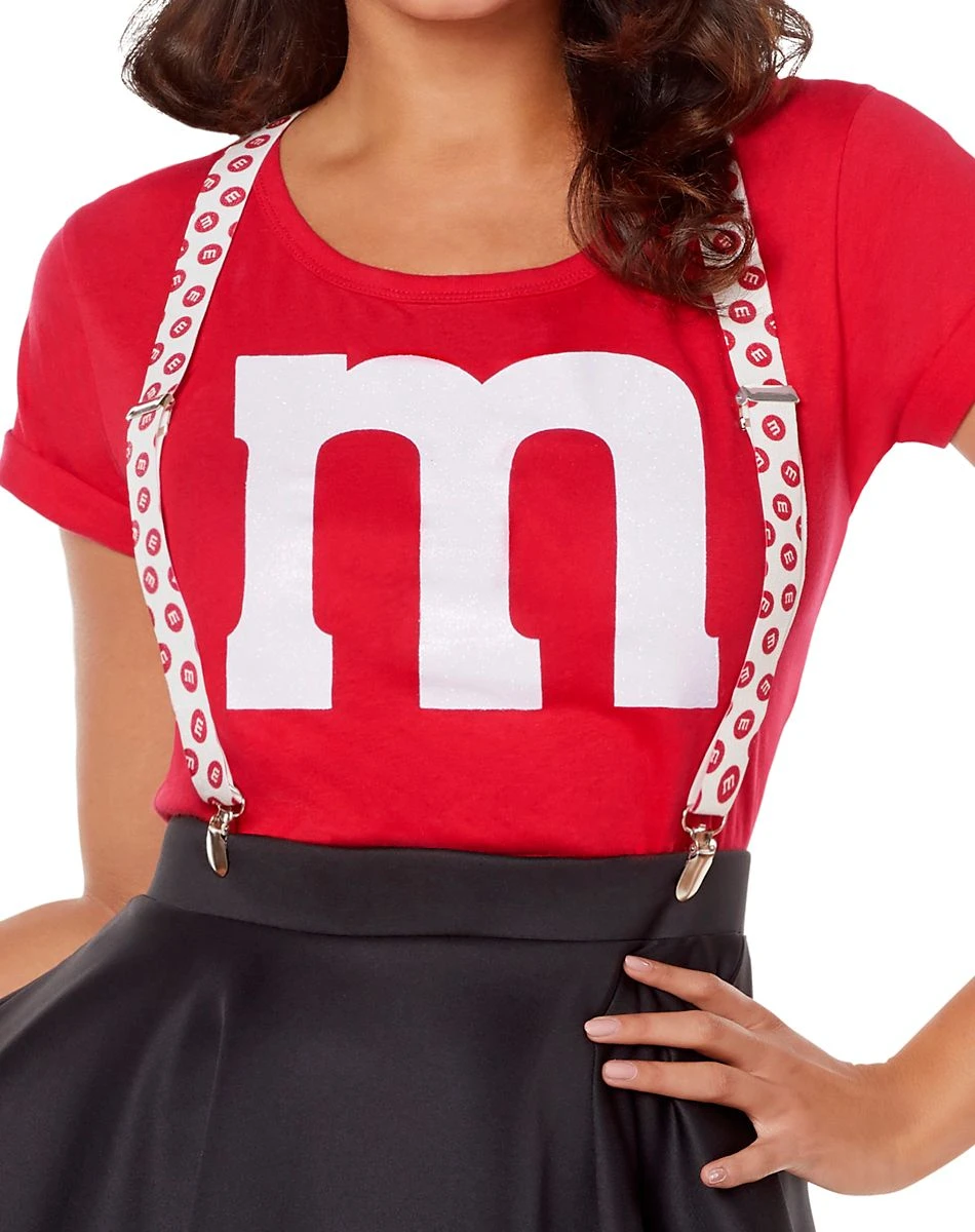 Spirit Halloween Adult Red M&M’S Costume Kit with Suspenders 5 Spirit Halloween Adult Red M&M’S Costume Kit with Suspenders - Image 3