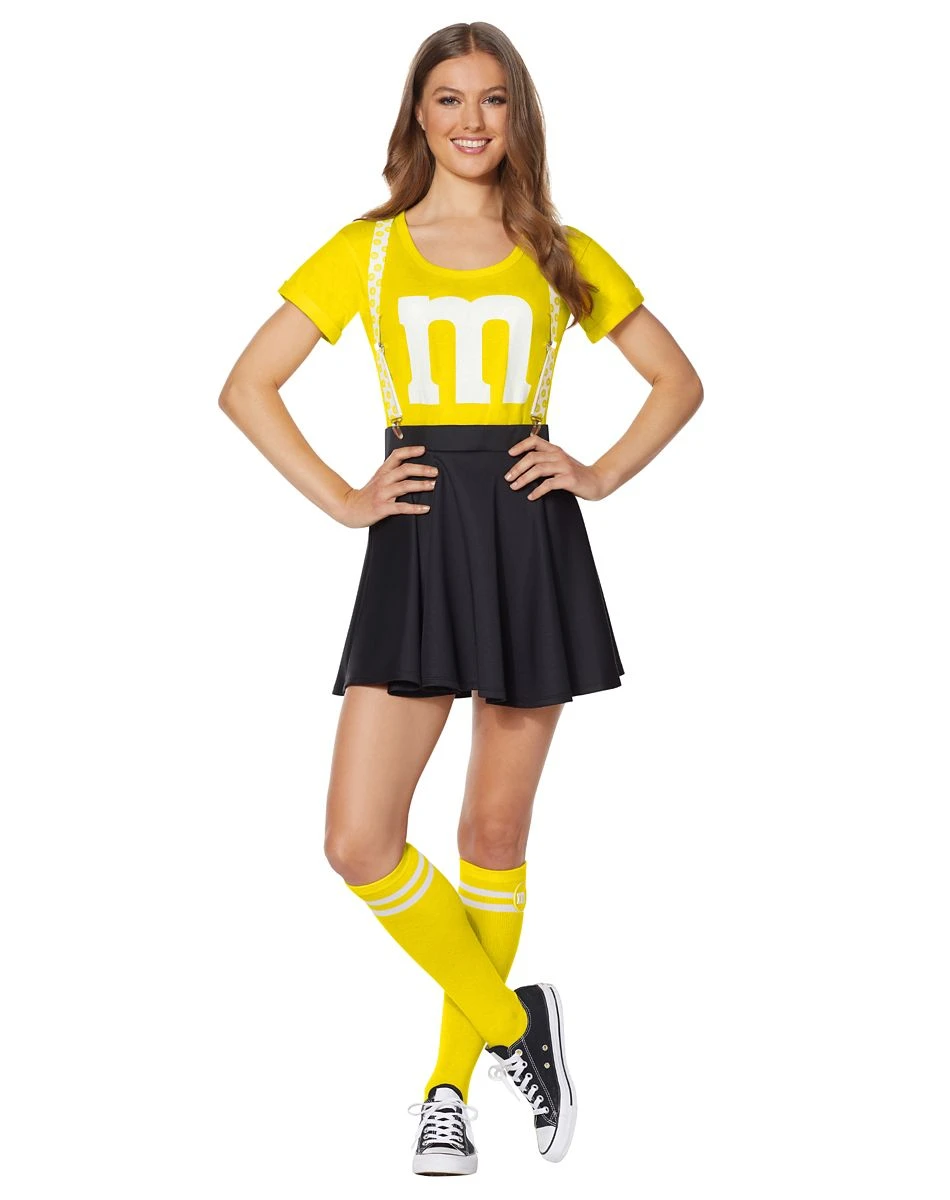 Spirit Halloween Adult Yellow M&M’S Costume Kit with Suspenders 3 Spirit Halloween Adult Yellow M&M’S Costume Kit with Suspenders