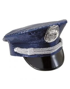 Spirit Halloween Sequin Police Hat