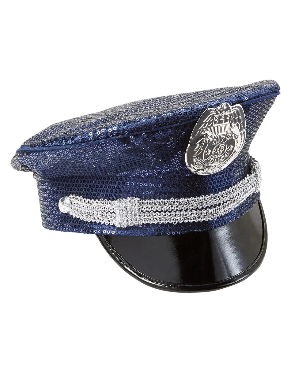 Spirit Halloween Sequin Police Hat 3 Spirit Halloween Sequin Police Hat