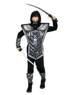 Spirit Halloween Kids Silver Scorpion Ninja Costume