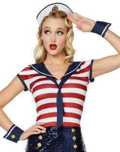 Spirit Halloween Adult Sailor Romper Costume 7 Spirit Halloween Adult Sailor Romper Costume -HALLOWEEN COSTUMES Sales 01464627 c