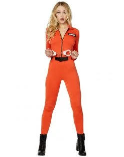 Spirit Halloween Adult Prisoner Catsuit Costume