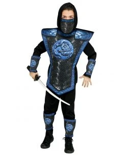 Spirit Halloween Kids Blue Dragon Ninja Costume