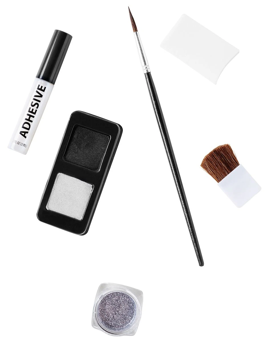 Spirit Halloween Silver Glitter Skull Makeup Kit 4 Spirit Halloween Silver Glitter Skull Makeup Kit - Image 2