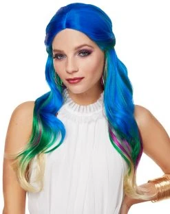 Spirit Halloween Multi-Color Curly Wig