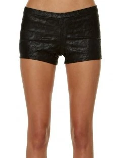 Spirit Halloween Adult Black Lace Printed Boyshorts