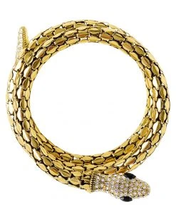 Spirit Halloween Goldtone Roman Snake Cuff