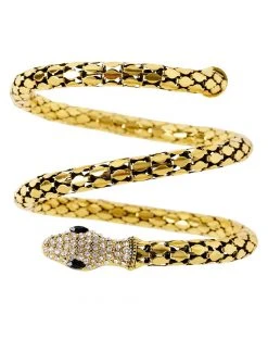 Spirit Halloween Goldtone Roman Snake Cuff -HALLOWEEN COSTUMES Sales 01468677 c