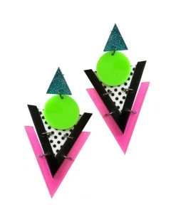 Spirit Halloween '80s Geometric Earrings