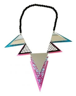 Spirit Halloween '80s Geometric Necklace