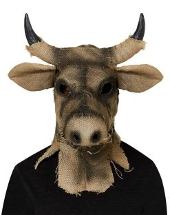 Spirit Halloween Moving Mouth Bull Scarecrow Full Mask