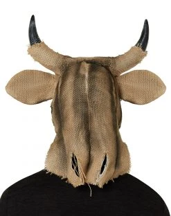 Spirit Halloween Moving Mouth Bull Scarecrow Full Mask -HALLOWEEN COSTUMES Sales 01471218 c