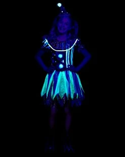 Spirit Halloween Kids Glow in the Dark Neon Clown Costume 7 Spirit Halloween Kids Glow in the Dark Neon Clown Costume -HALLOWEEN COSTUMES Sales 01472075 c
