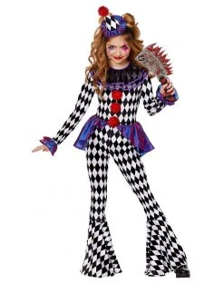 Spirit Halloween Kids Carnival Clown Unitard Costume