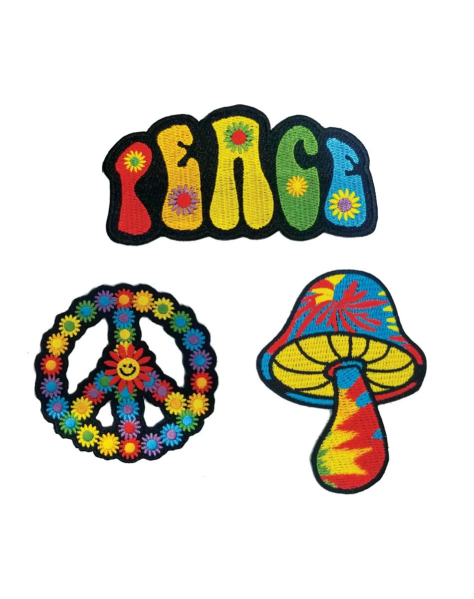 Spirit Halloween '60s Hippie Patch Set 3 Spirit Halloween '60s Hippie Patch Set