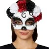 Spirit Halloween Day of the Dead Roses Half Mask 1 Spirit Halloween Day of the Dead Roses Half Mask -HALLOWEEN COSTUMES Sales 01473164 a