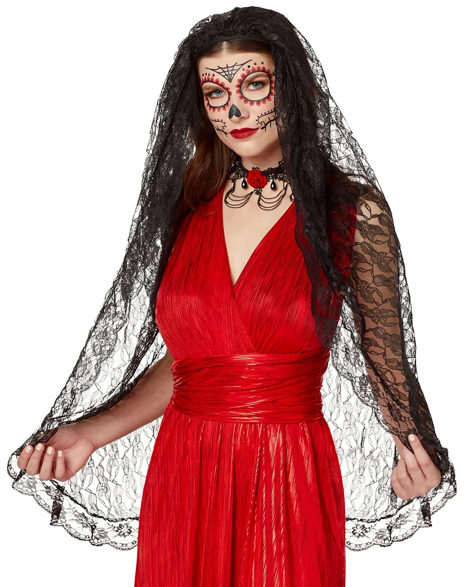 Spirit Halloween Long Lace Veil 3 Spirit Halloween Long Lace Veil
