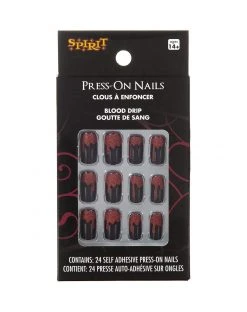 Spirit Halloween Dripping Blood Press On Nails