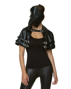 Spirit Halloween Adult Black Plague Doctor Cape