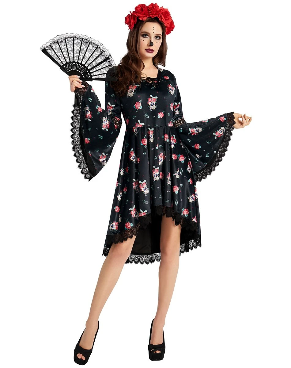 Spirit Halloween Adult Sugar Skull Darling Costume 3 Spirit Halloween Adult Sugar Skull Darling Costume