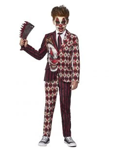 Spirit Halloween Kids Creepy Clown Suit