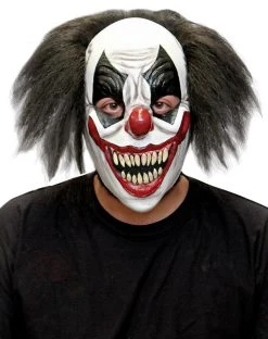 Spirit Halloween Red White and Black Clown Full Mask