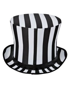 Spirit Halloween Black and White Striped Top Hat 7 Spirit Halloween Black and White Striped Top Hat -HALLOWEEN COSTUMES Sales 01478692 c