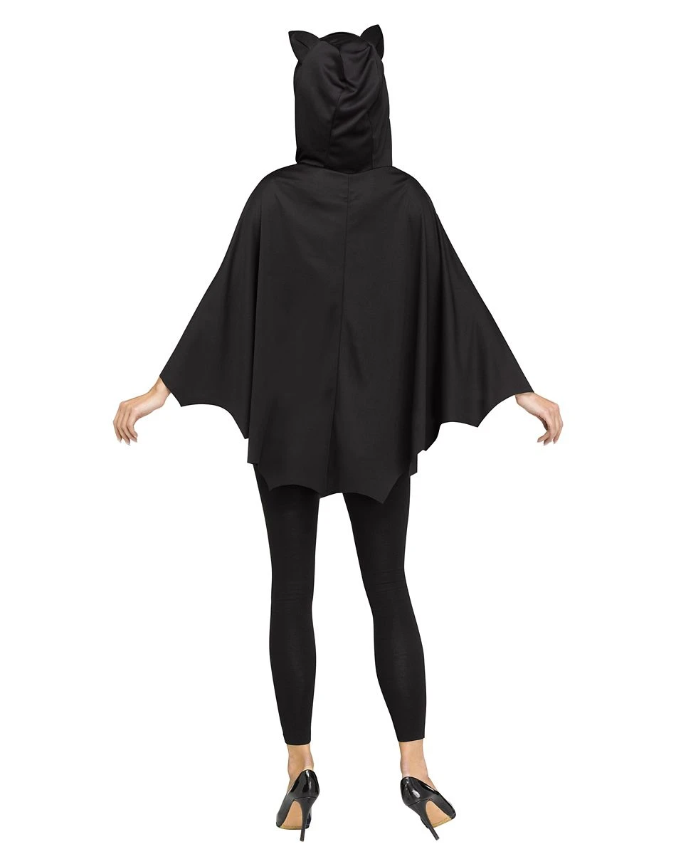 Spirit Halloween Adult Black Bat Poncho 4 Spirit Halloween Adult Black Bat Poncho - Image 2