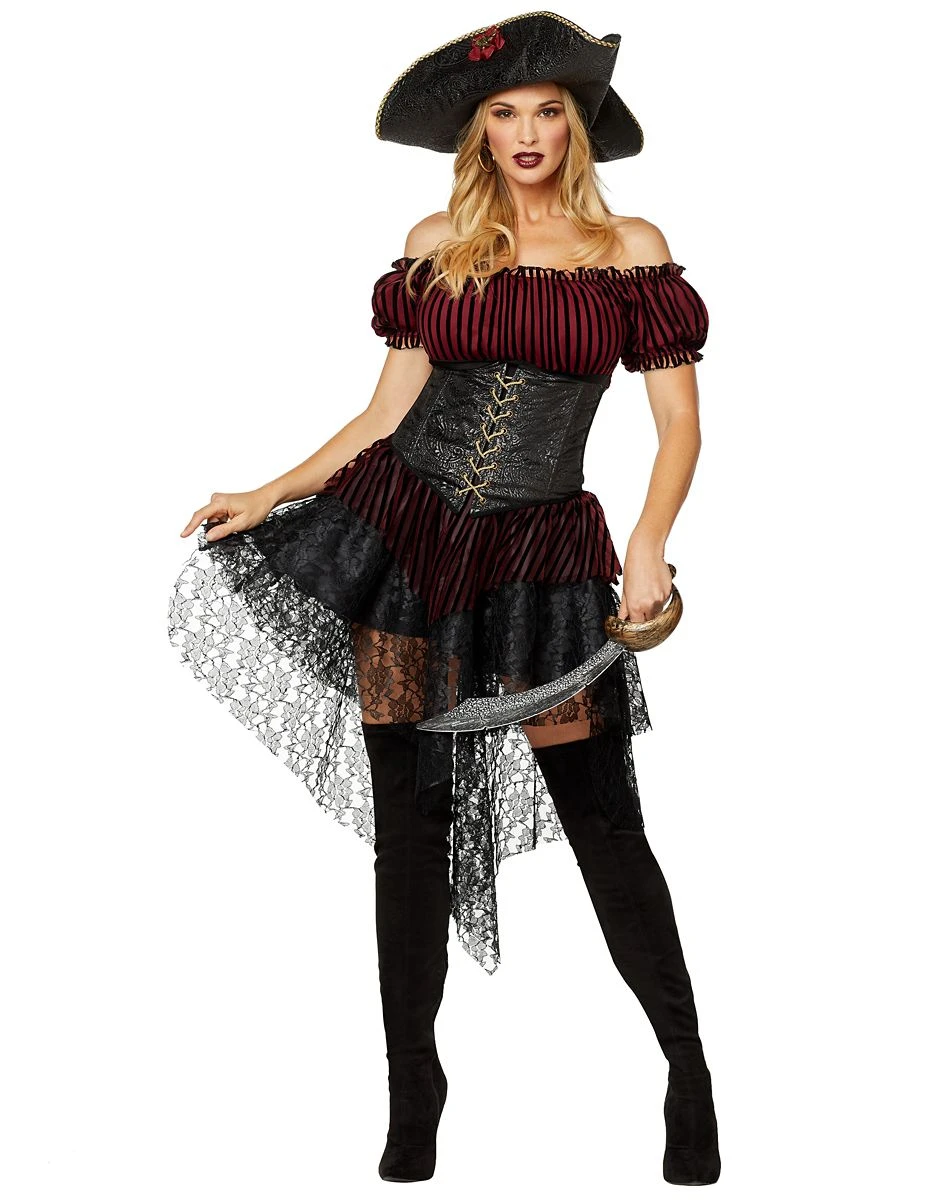 Spirit Halloween Adult Lady of Seas Costume 3 Spirit Halloween Adult Lady of Seas Costume