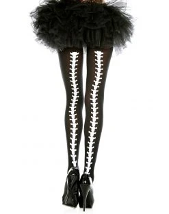 Spirit Halloween Skeleton Vertebrae Tights
